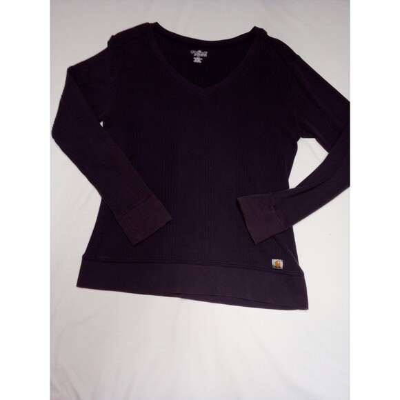 Women's Carhartt Long Sleeve Purple Shirt Size Medium Spots See Pictures - Picture 14 of 16